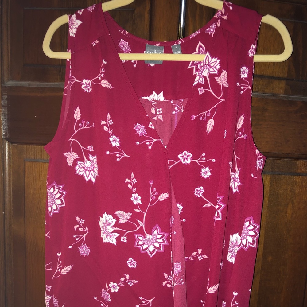 Sleeveless wrap style blouse